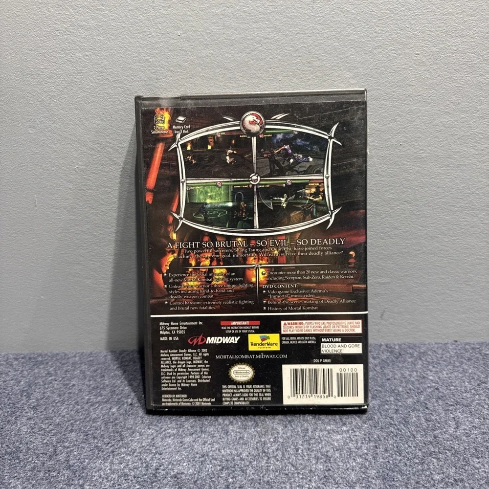 Mortal Kombat Deadly Alliance (Nintendo GameCube, 2002) Tested